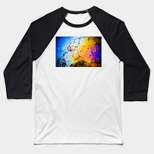 Abstract picture of colours made by oil on the beach Baseball T-Shirt